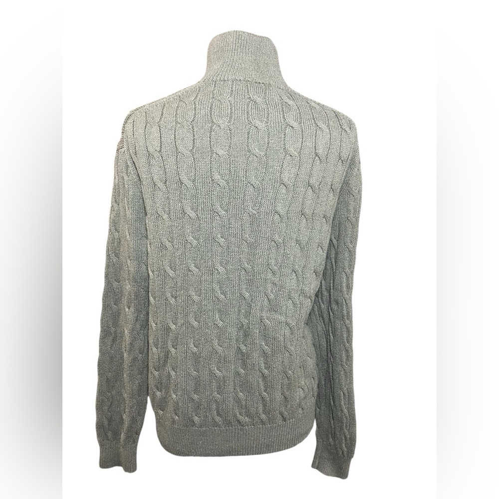 Polo Ralph Lauren Cotton Knit Quarter Zip Sweater Classic Preppy Heritage Style - Picture 4 of 6